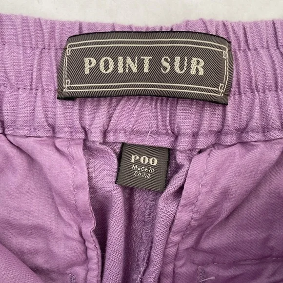 Point Sur Lilac Linen Joggers - Picture 3 of 8